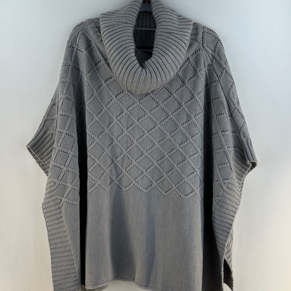 madison 88 Sweaters - Madison 88 Cowl Neck Poncho Knit Sweater